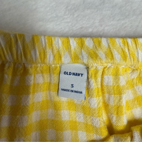 Old Navy Yellow/white gingham On/Off-Shoulder sundress size small - Picture 5 of 7